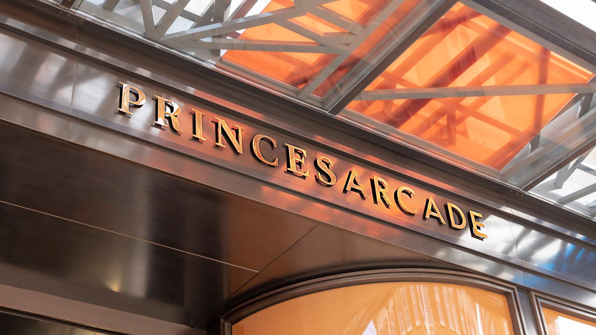property marketing for princes arcade London - vinyl